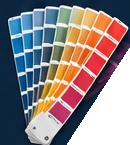 Fan of Pantone color swatches